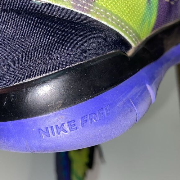Nike Free 5.0  Black and Purple Green Athletic Shoes Women’s Size 6 US - Picture 9 of 11